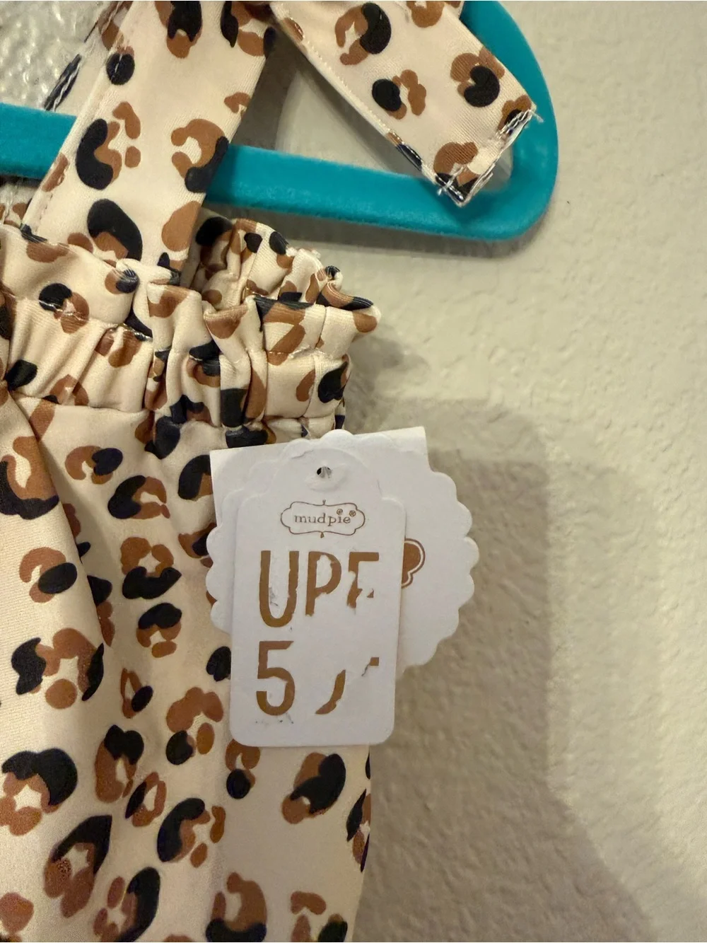 Mud Pie Kids Leopard-Print One-Piece Swimsuit - Cream, Brown, Black